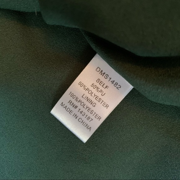 Olive Green Faux Leather Pencil Skirt 💚 - Picture 4 of 10